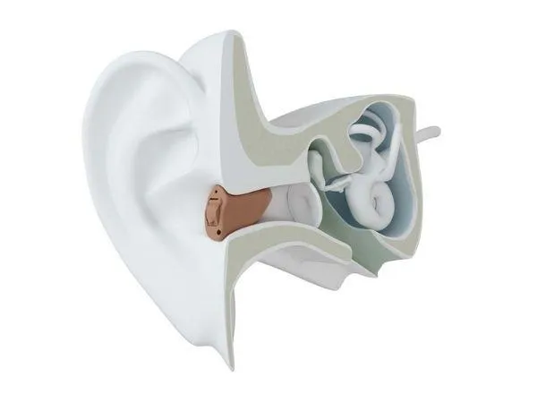 a close up of a person's ear