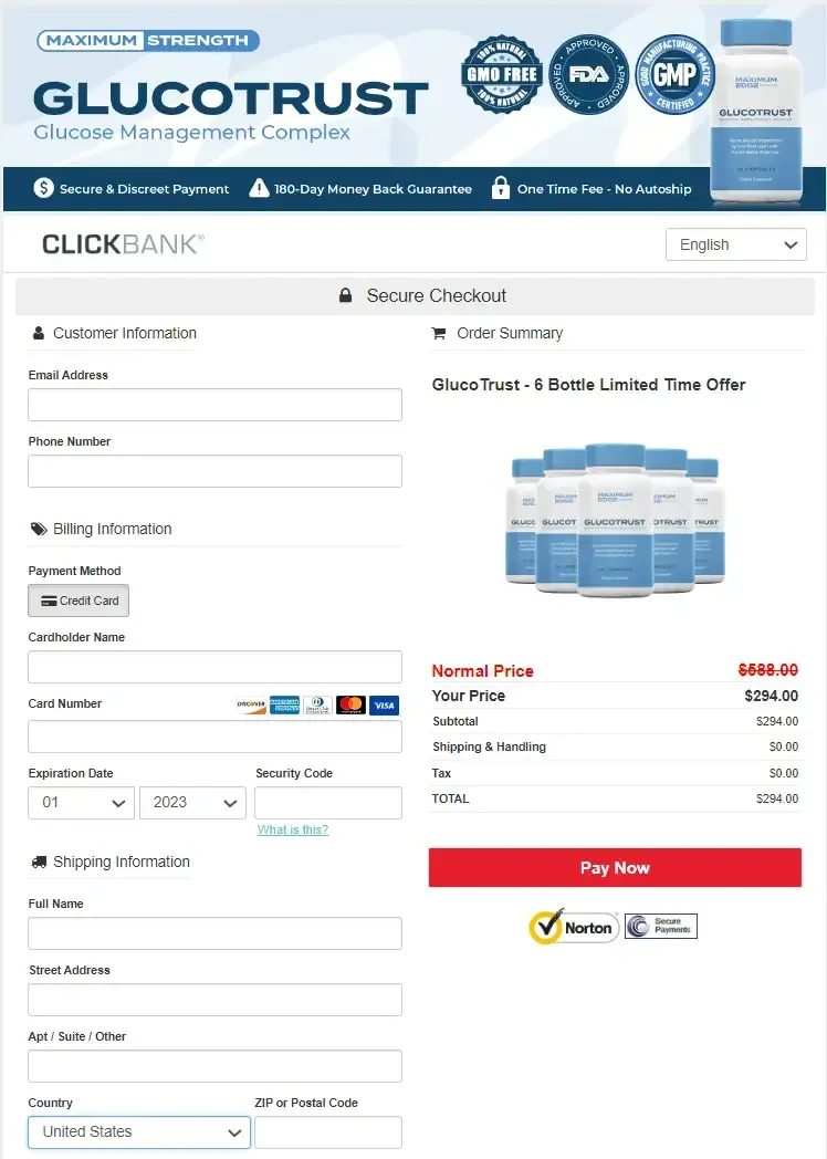 glucose trust order page