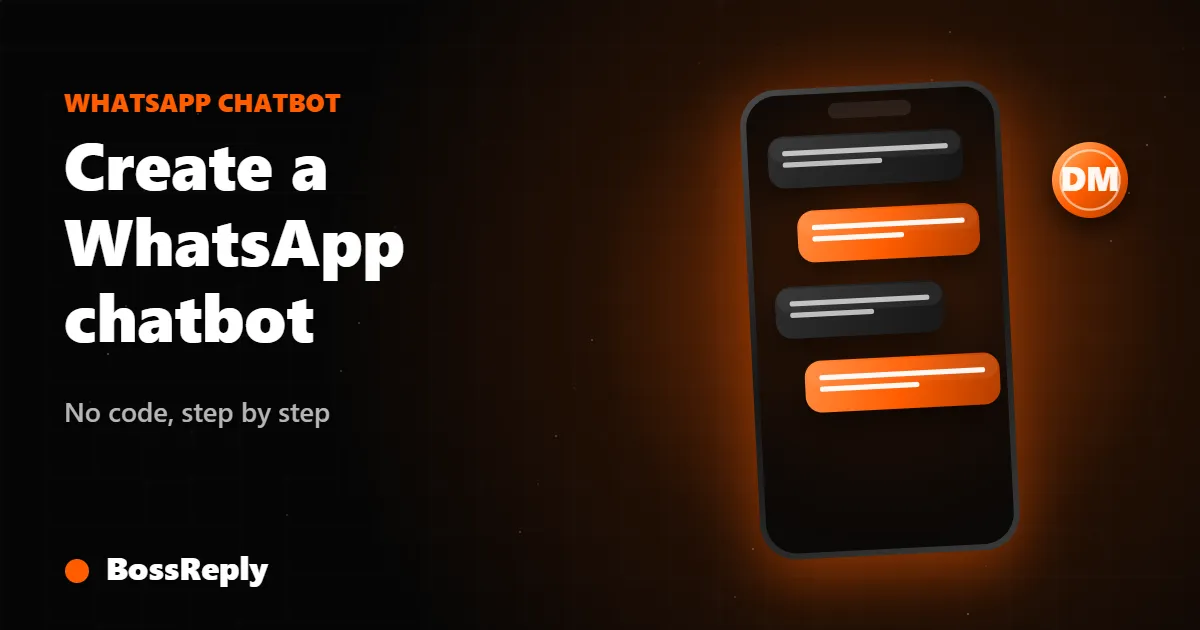 A smartphone showing chat bubbles with a small robot icon on a bright background