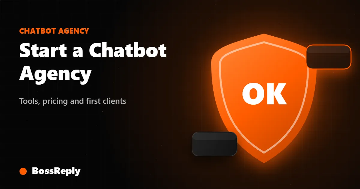 A shield emblem on a desk beside a laptop showing several client chat windows