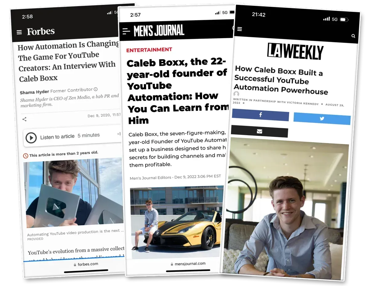 Forbes and Mens Journal Feature