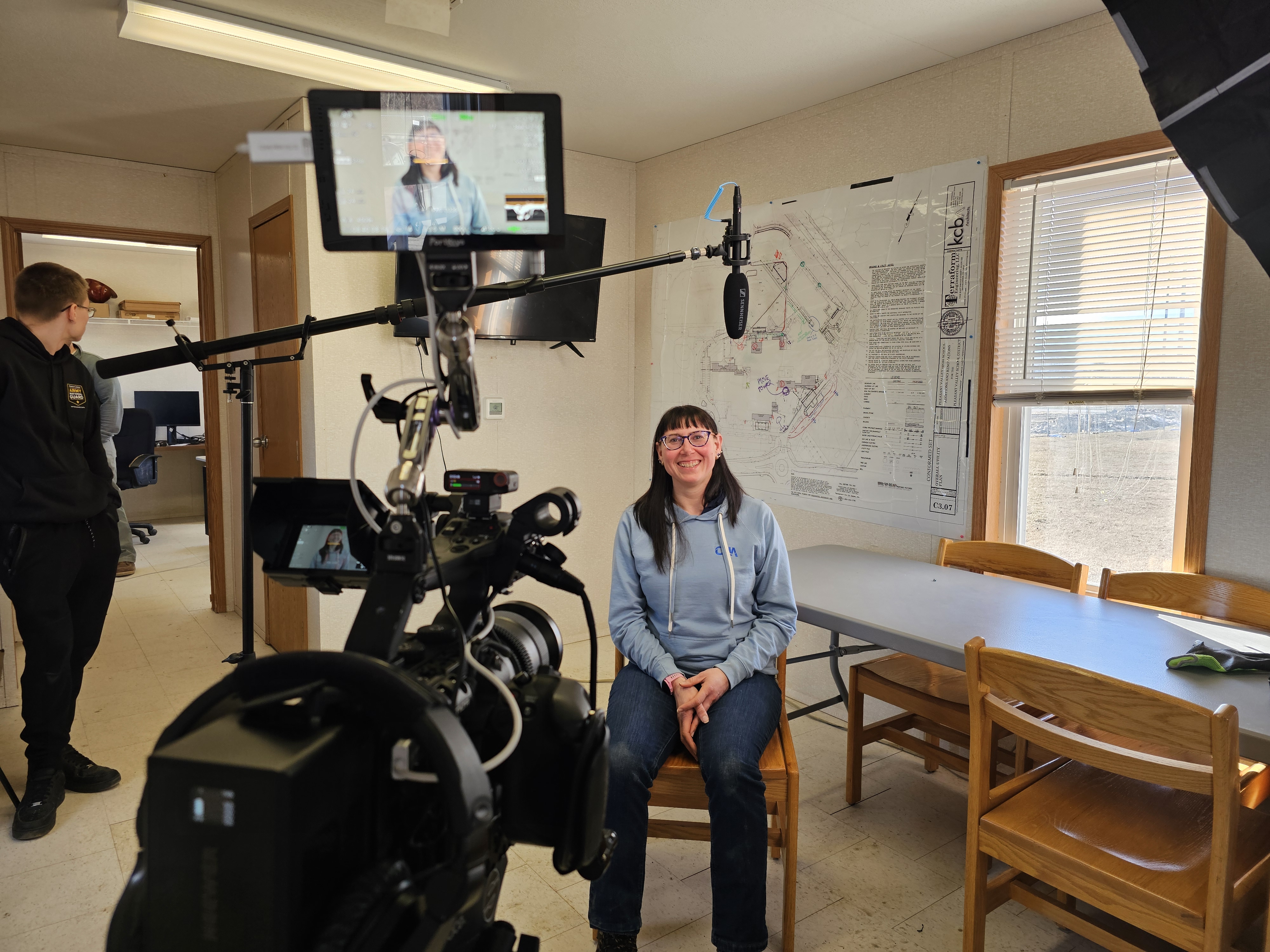 contractor marketing video production on construction job site