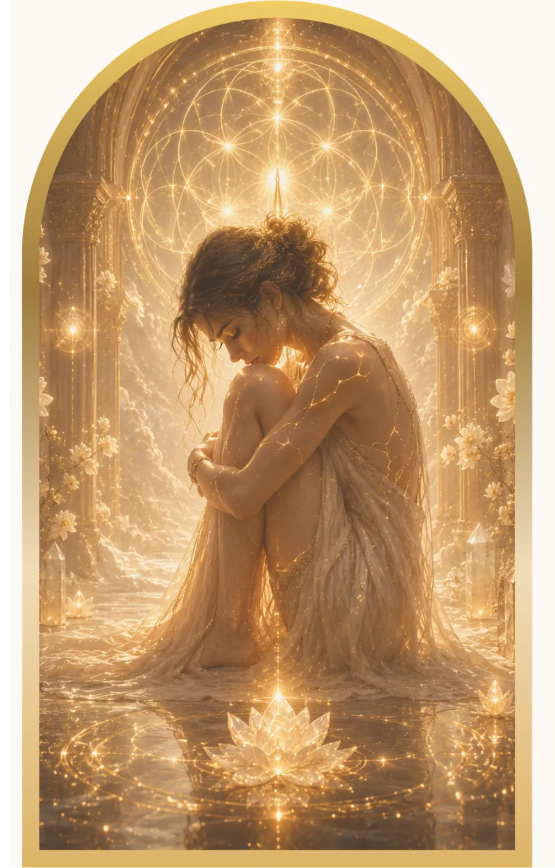 Golden celestial temple symbolising abundance, leadership and soul growth
