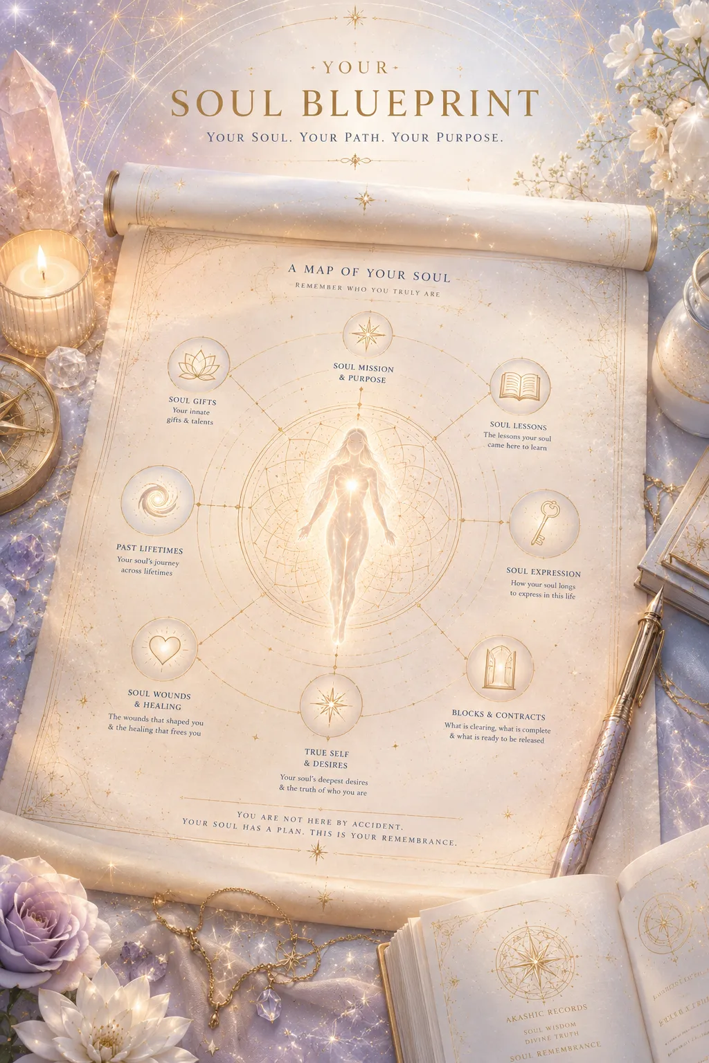 Soul-aligned spiritual activation artwork inspired by the Akashic Records