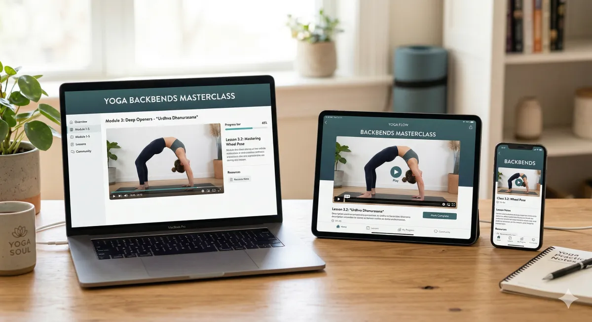 Yoga practitioner in an arm balance pose indoors
