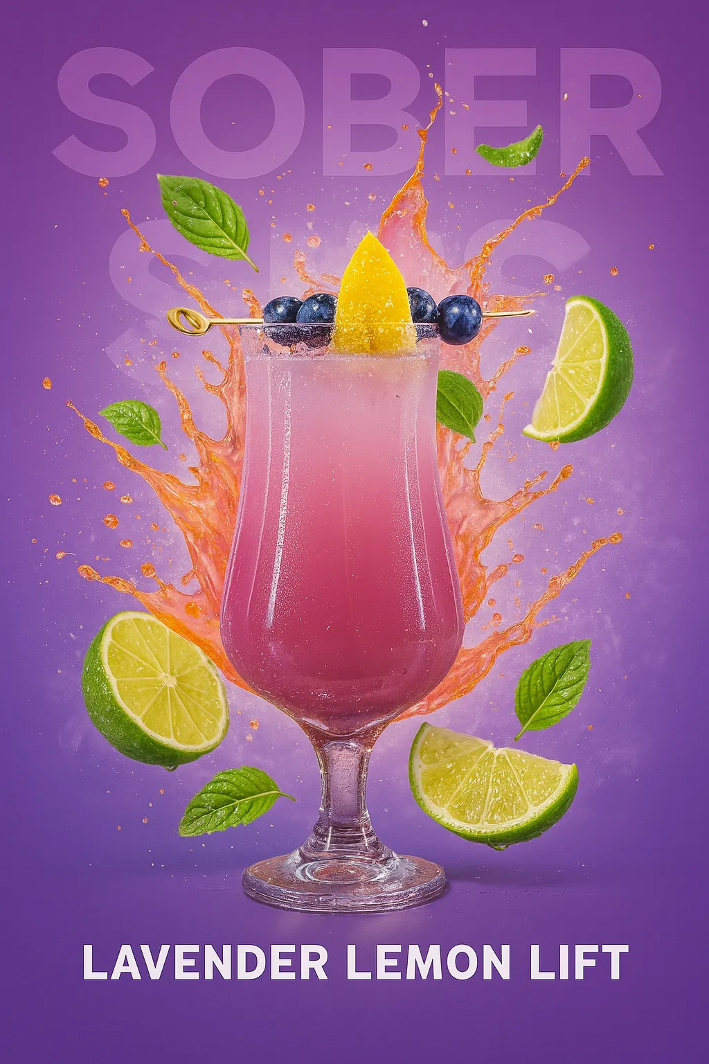 Lavender artwork for Lavender Lemon Lift zero-proof cocktail