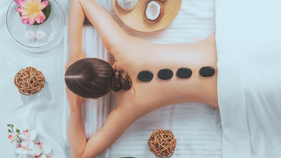 A man and woman receiving a couples massage