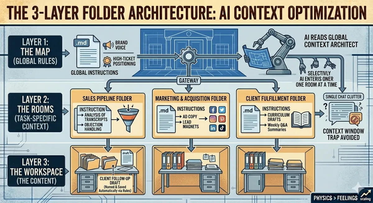 Stop Building Complicated AI Agents. Use This Simple Folder System to Scale Your Coaching Business Instead.