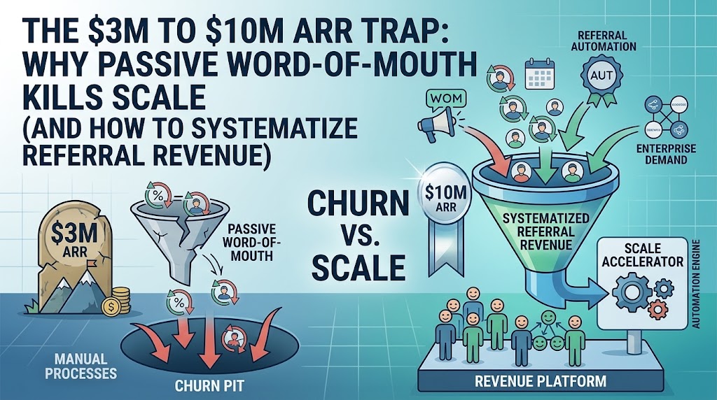 The $3M to $10M ARR Trap: Why Passive Word-of-Mouth Kills Scale (and How to Systematize Referral Revenue)Blog Post