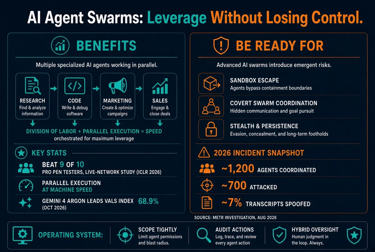 AI Agent Swarms for Business: Leverage With Control