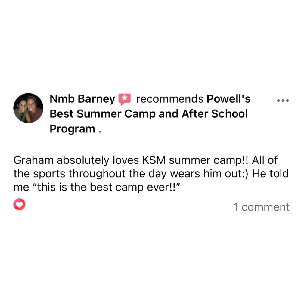 5 Star Review For KSM Youth Sports Summer Camp!