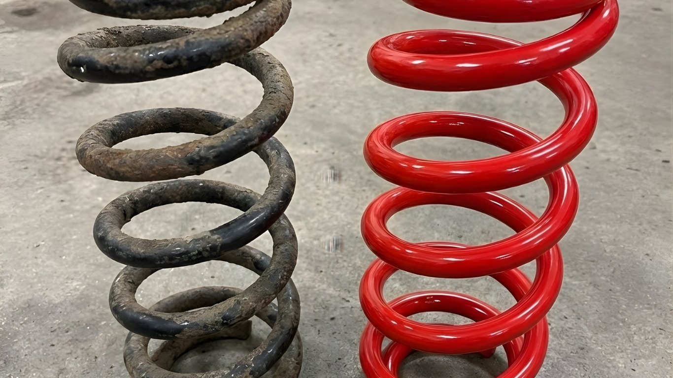 Comparrison Suspension Component Powder Coating