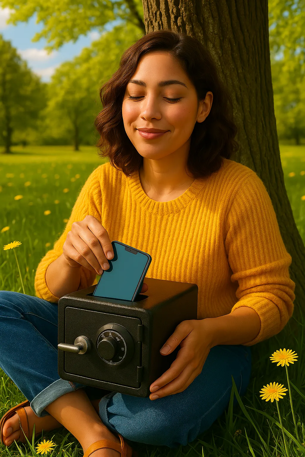 “Reiki-supported digital detox to reduce stress and restore energetic balance”