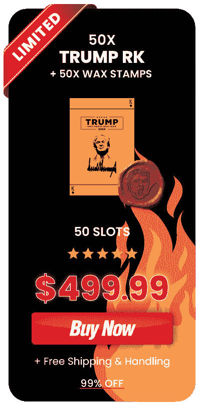 Order 50X Trump RK + 50X WAX STAMPS