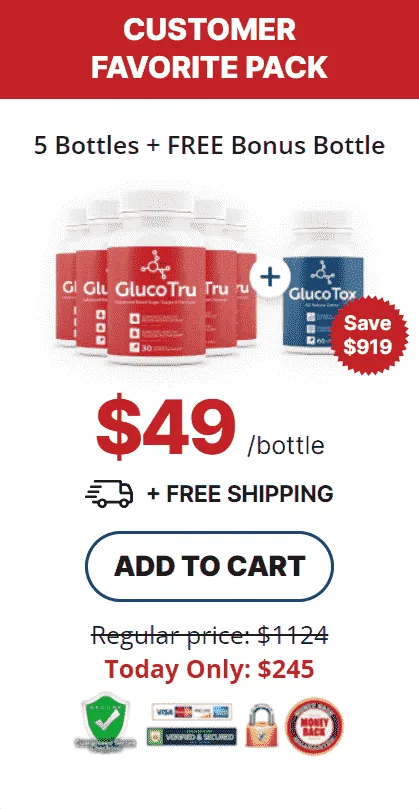 Order GlucoTru 5 bottles