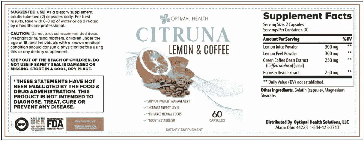 Citruna supplement facts