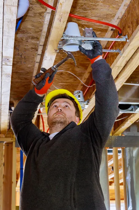 electrical installation in a new construction