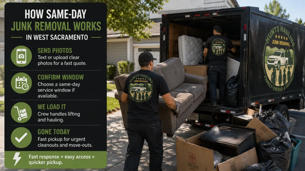 Same-Day Junk Removal in West Sacramento How Fast It Works