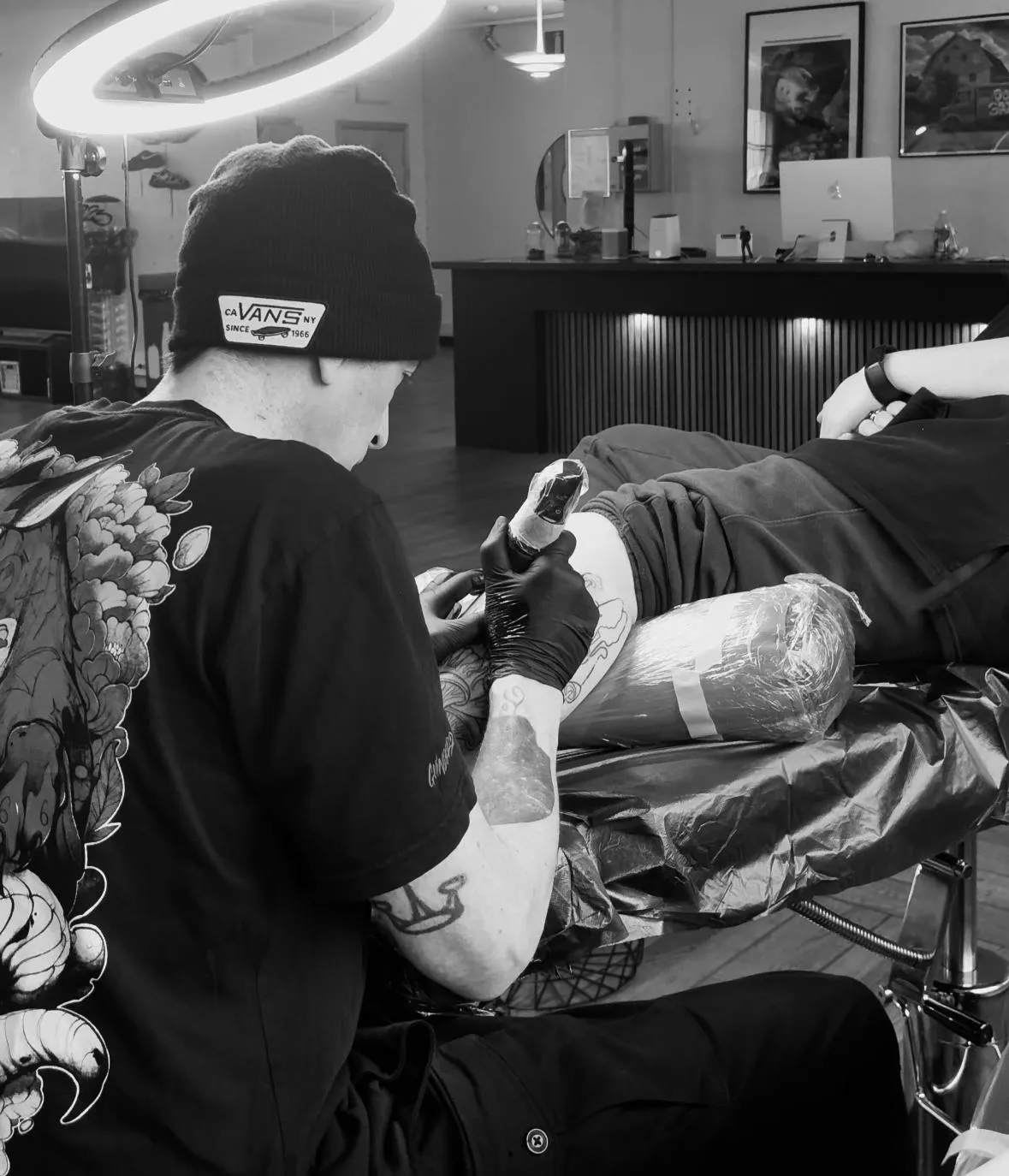 person with sleeve tattoo