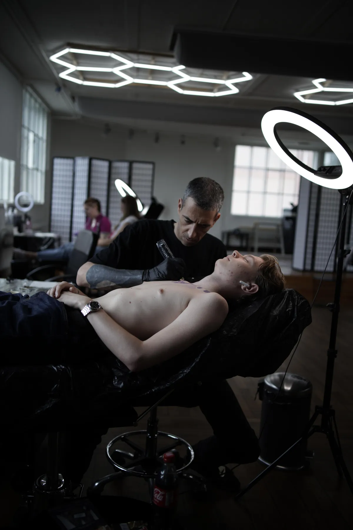 person with sleeve tattoo