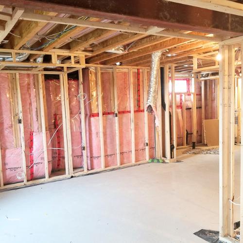 new basement faming install, for basement finishing contractor olathe ks