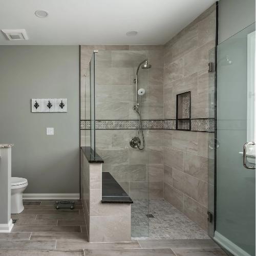 Newly built walk-in shower in olathe ks