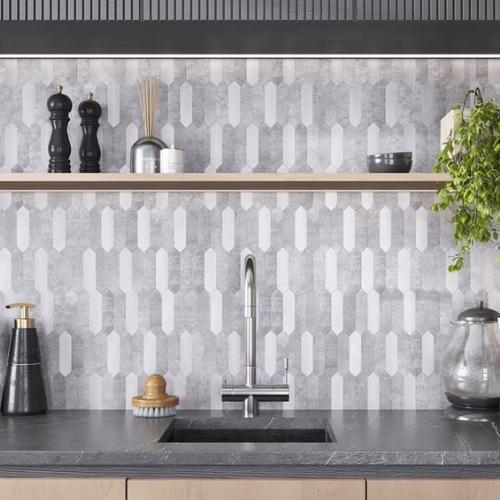 new grey tile backsplash, for kitchen remodeling olathe ks