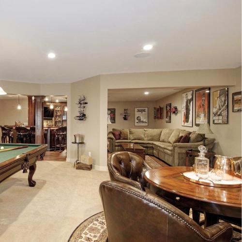 new basement rec room, for basement finishing contractor olathe ks