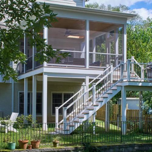 newly painted covered porch, for screened-in porches & covered decks in olathe ks