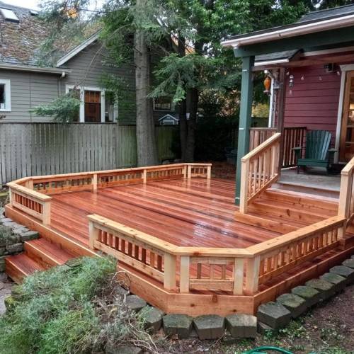 newly designed ceder deck, for custom deck building in olathe ks
