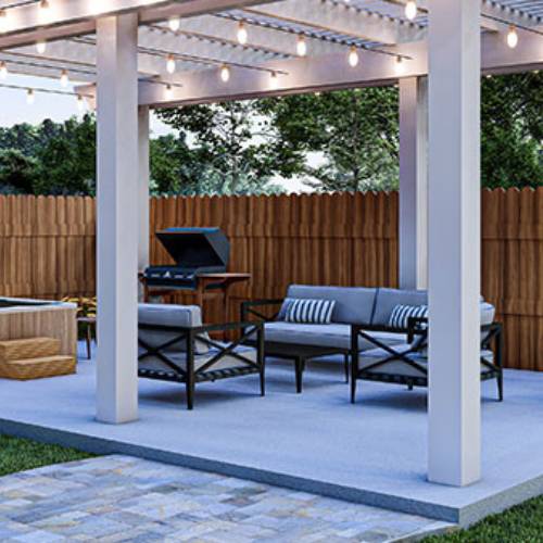 custom patio with pergola, for concrete patio construction in olathe ks