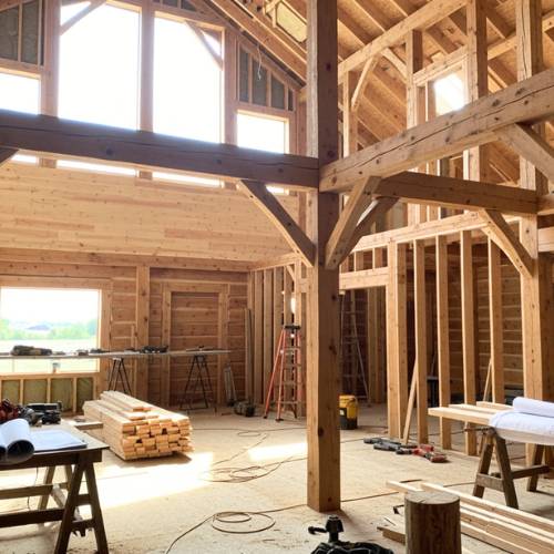 new rough in frame for custom home build in gardner ks