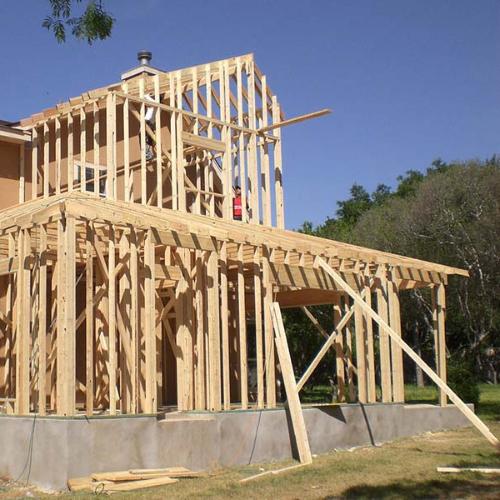 framing for a new family room addition, for Custom Home Additions & Expansions in Olathe KS