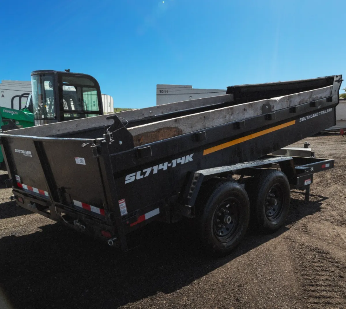Black dump trailer for rent – ATEX Rentals Single Equipment