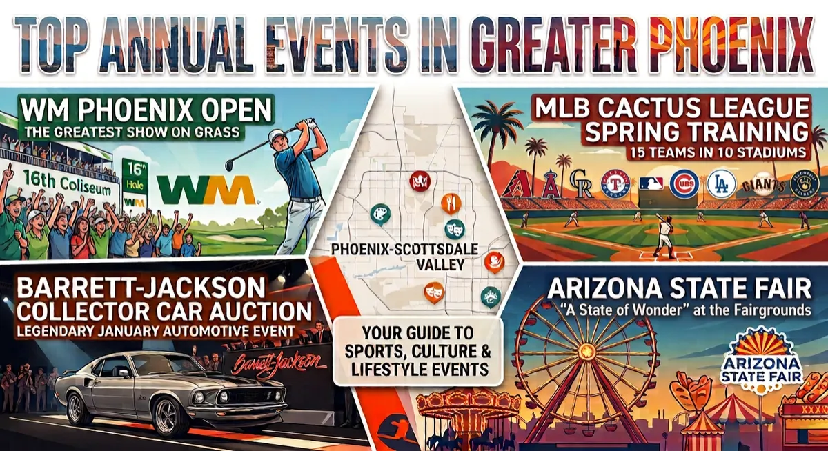 Annual Events & Festivals in Phoenix: From Waste Management Open to Barrett-Jackson Car Auction