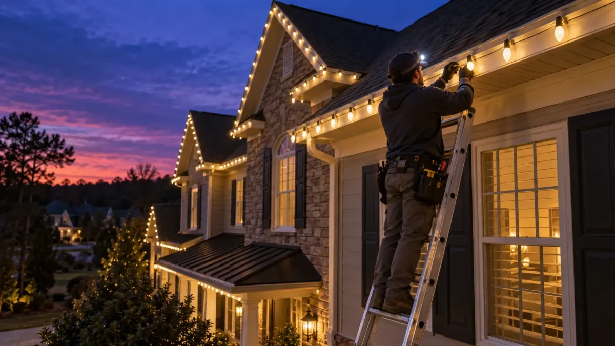 Woodstock Christmas Light Installation