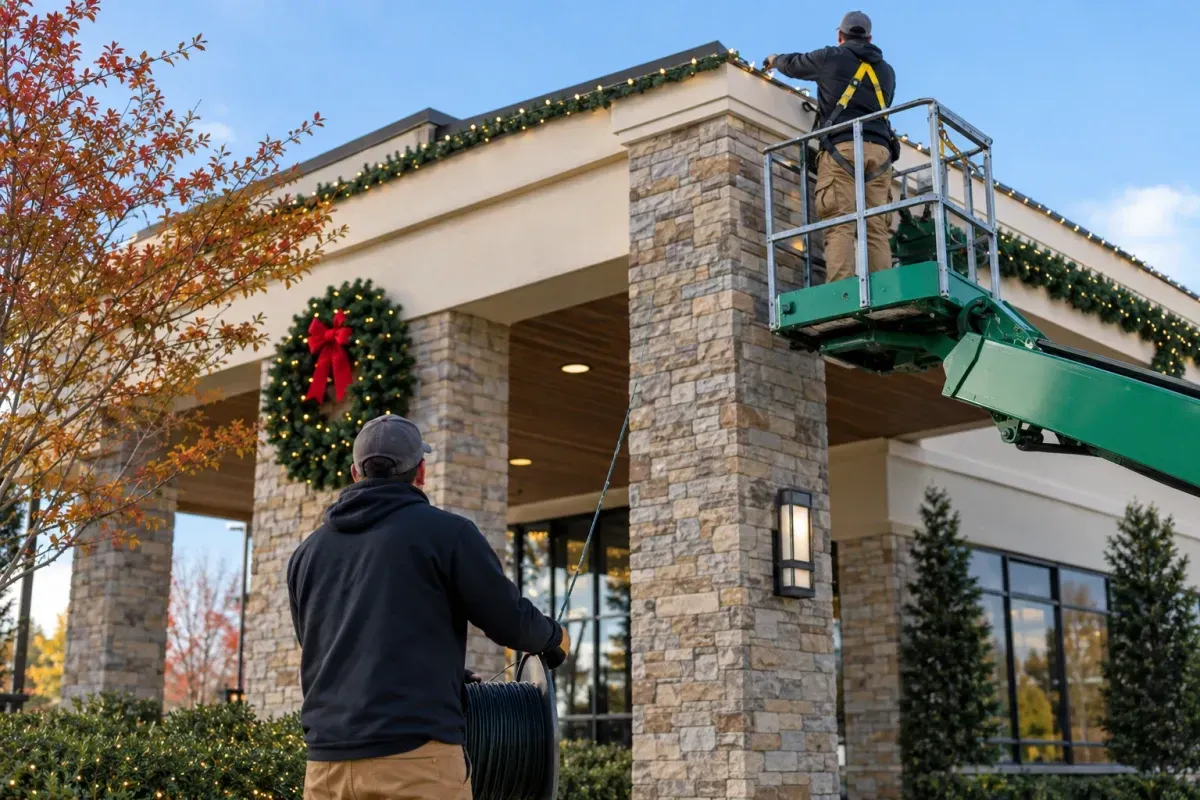 Marietta Commercial Christmas Light Installation