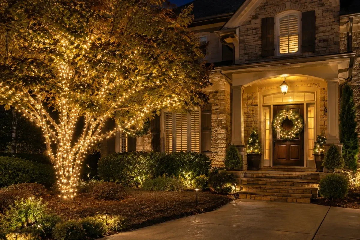 Woodstock Christmas Tree & Wreath Lighting