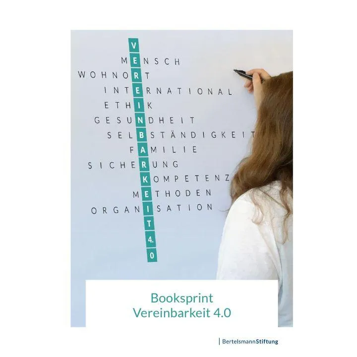 Cover Bookspint 2.0 published by Bertelsmann Foundation, Birgit Gosejacob authored 2 articles in this complation