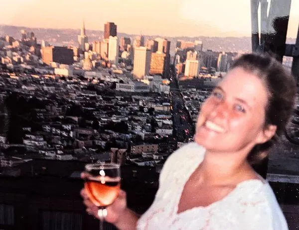 Birgit Gosejacob above San Francisco Downtown