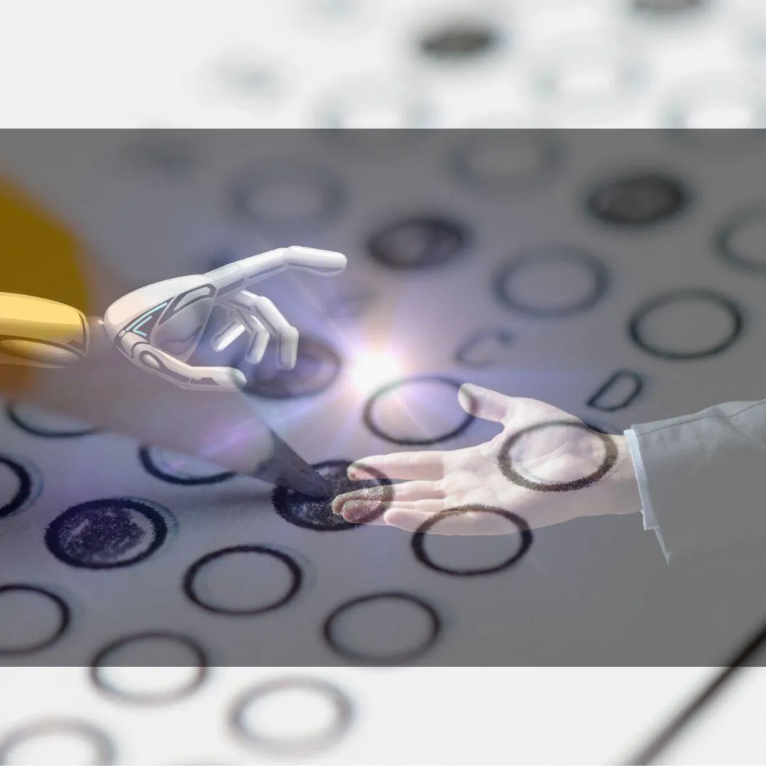 robot and and human and above  multiple choice test