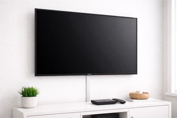 TV Mount installed with cables concealed in the wall