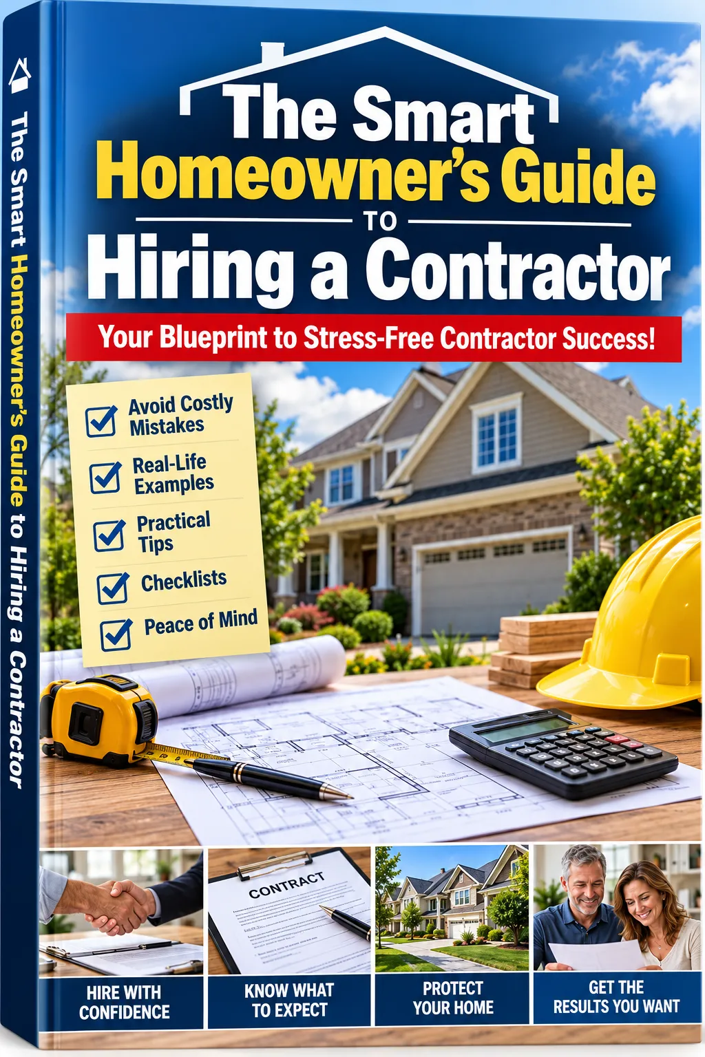 The Smart Homeowner's Guide to Hiring a Contractor 3D Book Cover 2026 Illustrated Edition