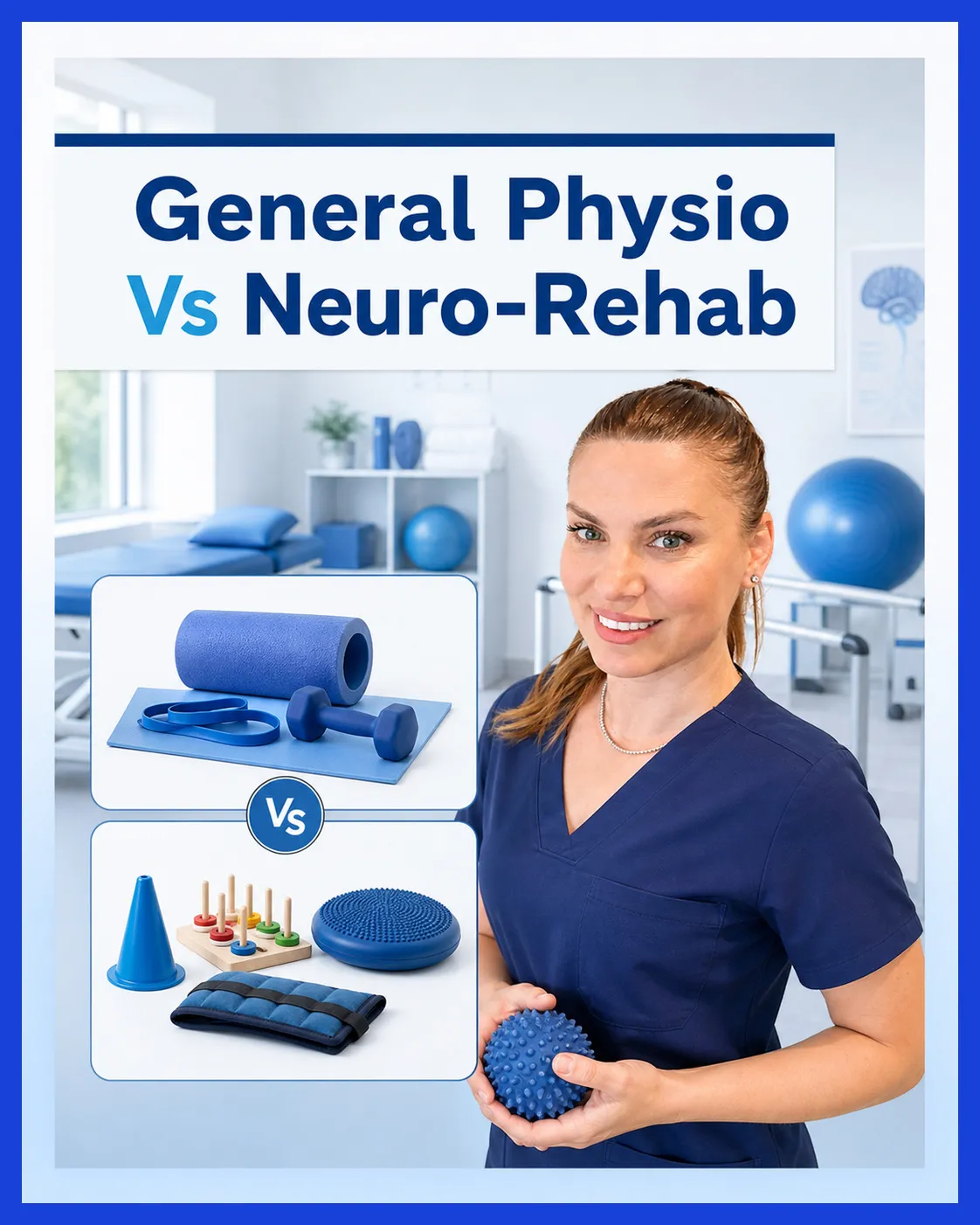 Yllka Fillery: visual guide to General Physio vs Neuro-Rehab.