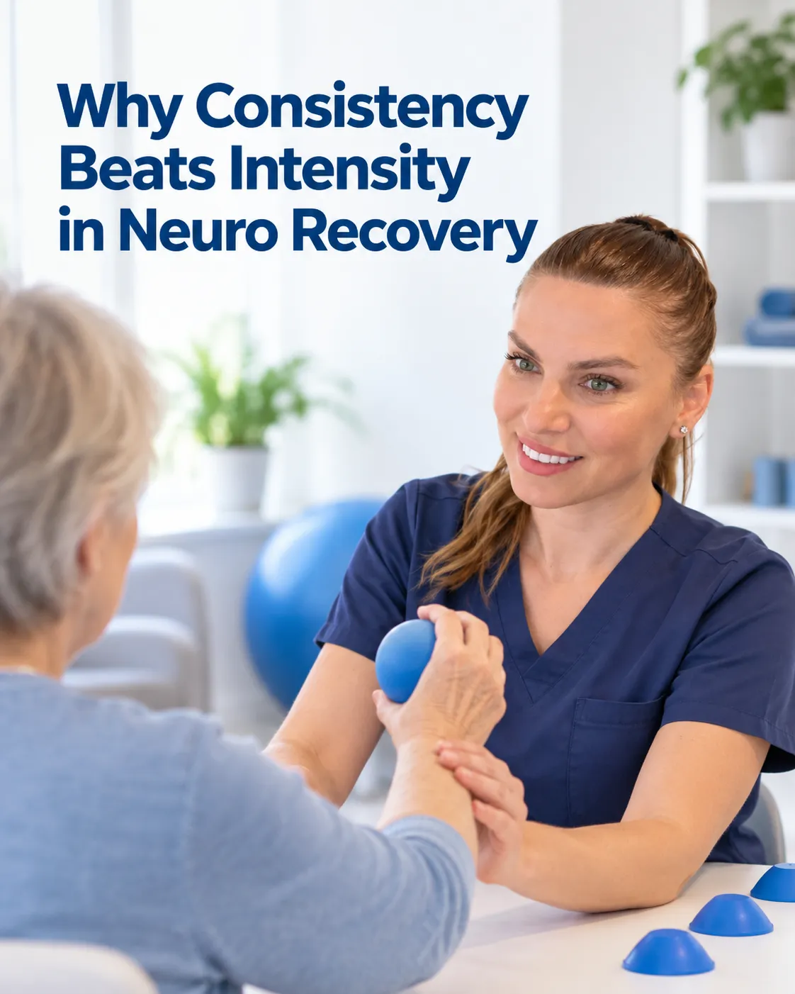 Yllka Fillery: visual guide to Why Consistency Beats Intensity in Neuro Recovery.