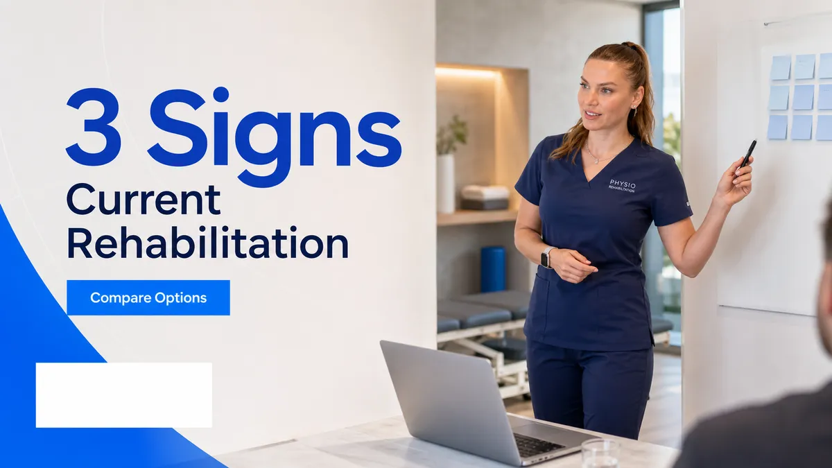 Yllka Fillery: visual guide to 3 Signs Current Rehabilitation.