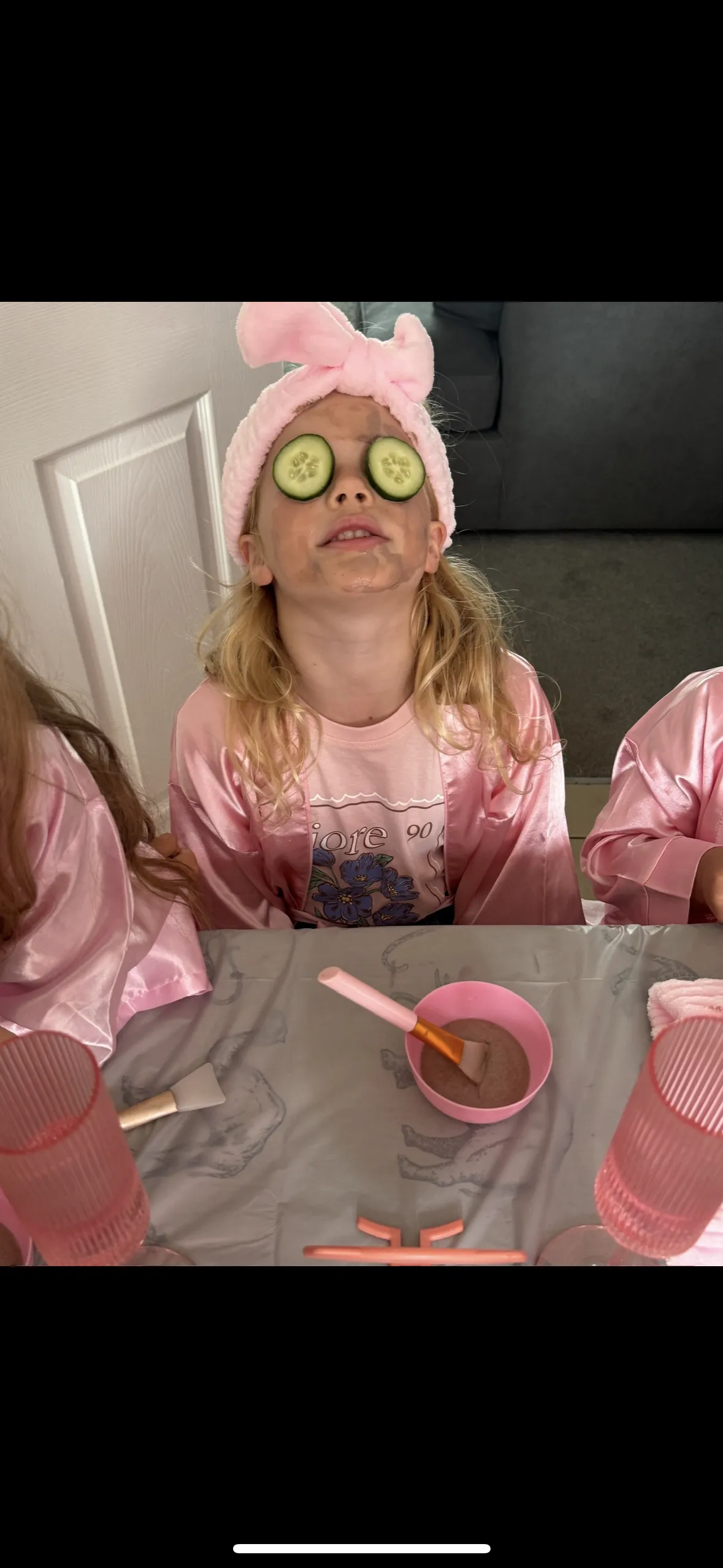 Child celebrating a colourful birthday party