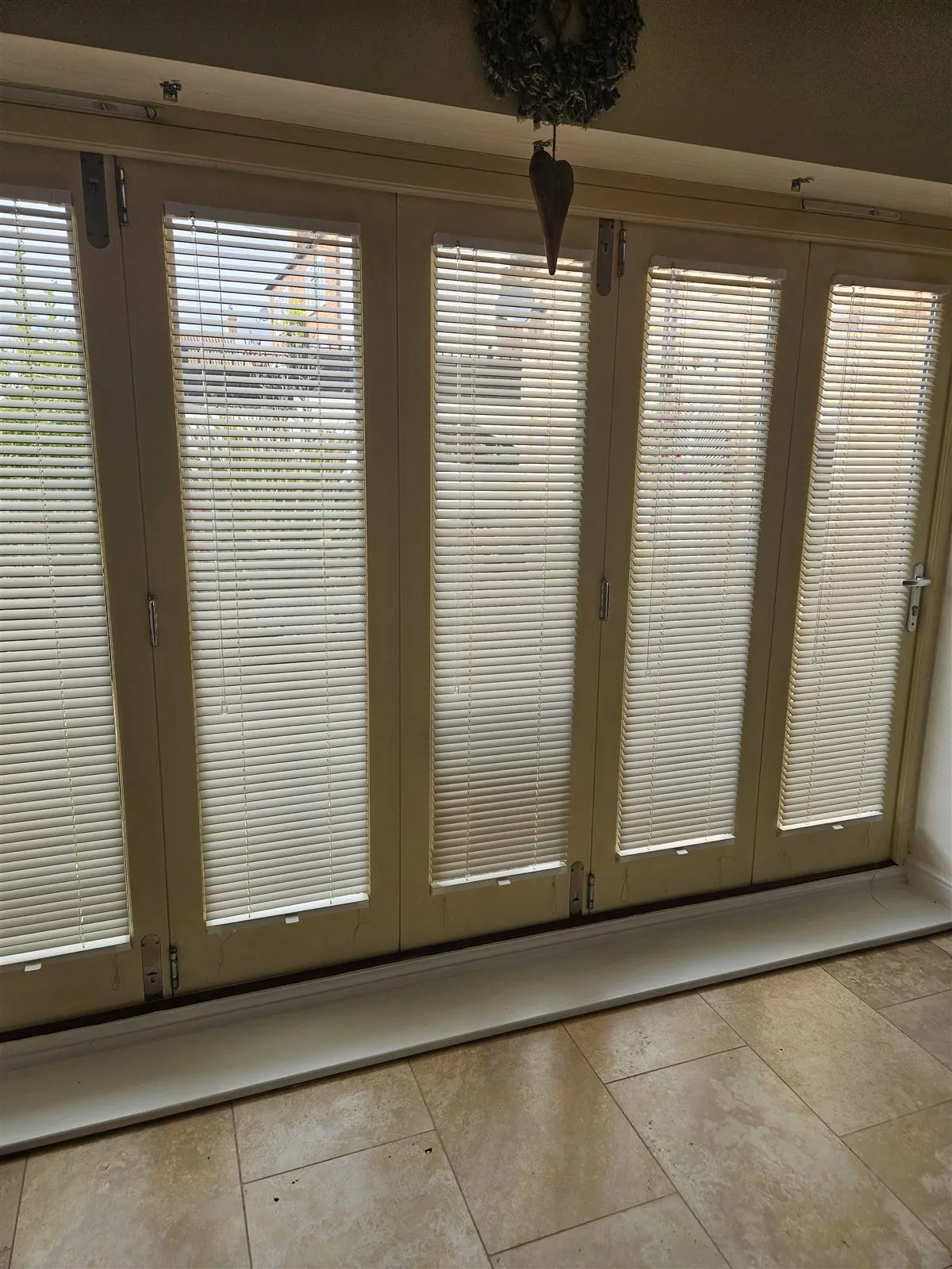 Fit to Frame Wood Venetian Blinds on Bi-fold Doors in Retford