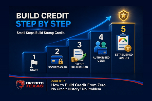 Course 10: How to Build Credit From Zero. No Credit History? No Problem