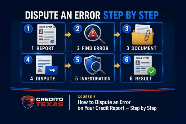 Course 6: How to Dispute an Error on Your Credit Report: Step by Step